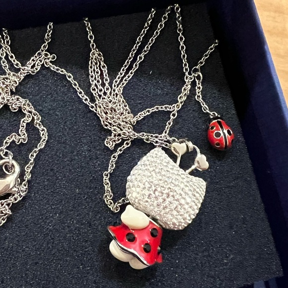 RARE Swarovski x Hello Kitty Ladybug Long Necklace - Picture 4 of 4